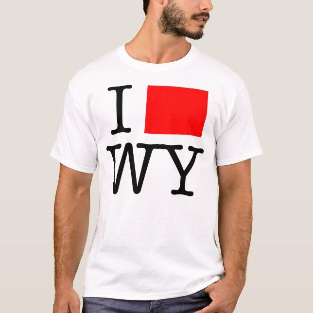 Amo la camiseta de WY Wyoming (Anverso)