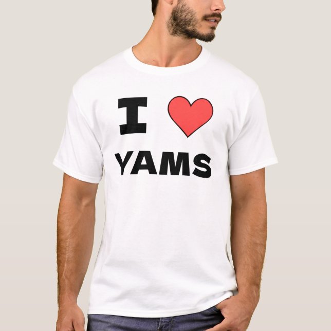 Amo la camiseta de Yams (Anverso)