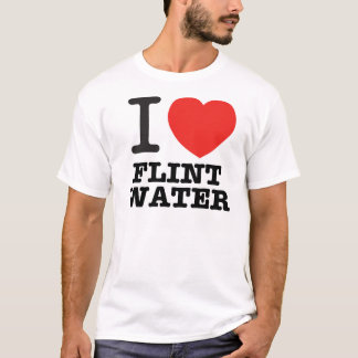 Amo la camiseta del agua del pedernal