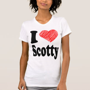 Amo la camiseta del arte del corazón de Scotty