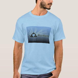 Amo la camiseta del azul de Portland