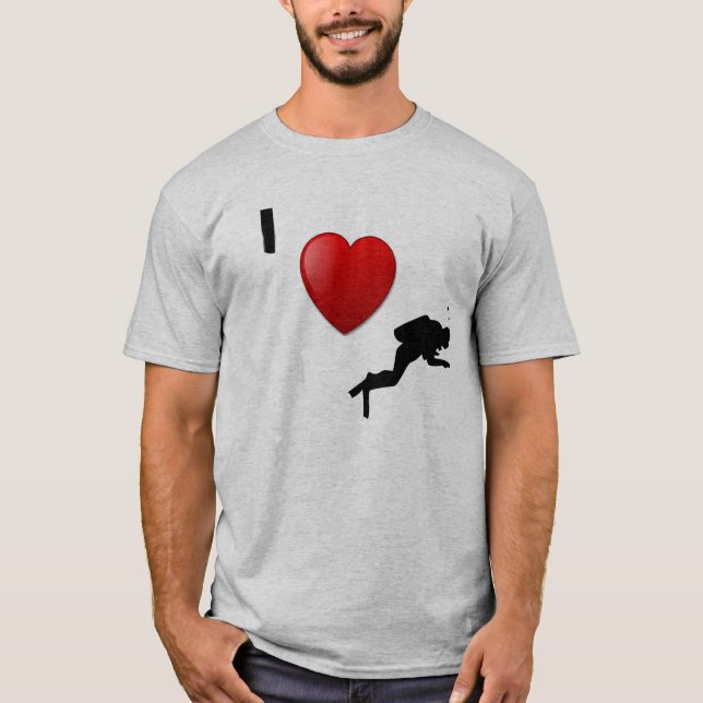 AMO LA CAMISETA DEL BUCEO CON ESCAFANDRA (Anverso)
