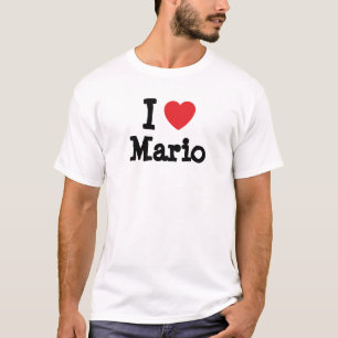 Amo la camiseta del corazón de Mario