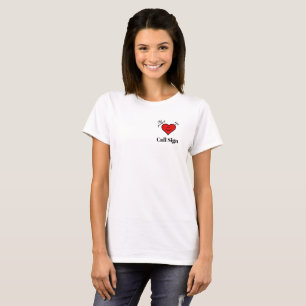 Amo la camiseta del corazón del equipo de