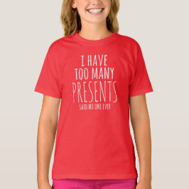 Amo la camiseta del día de fiesta de los presentes