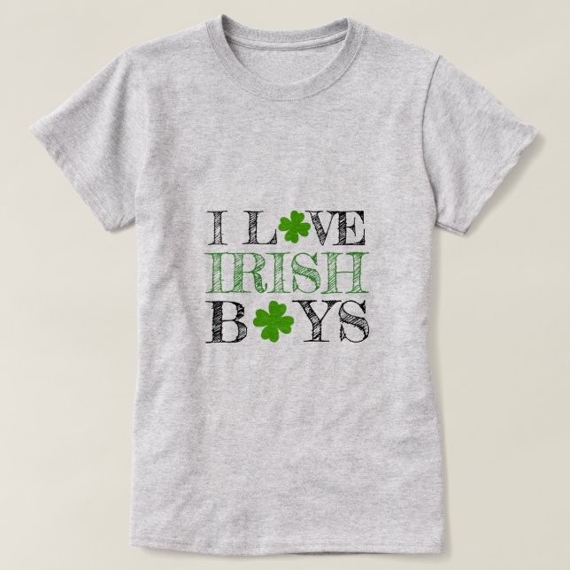 Amo la camiseta del día de St Patrick irlandés de (Diseño del anverso)