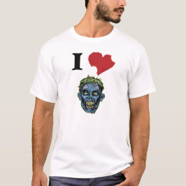 AMO la camiseta del gráfico de los ZOMBIS