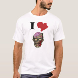 AMO LA CAMISETA DEL GRÁFICO DE LOS ZOMBIS