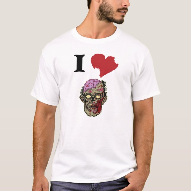 AMO LA CAMISETA DEL GRÁFICO DE LOS ZOMBIS (Anverso)