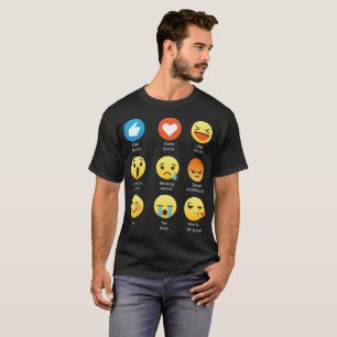 Amo la camiseta del gráfico del Emoticon de la