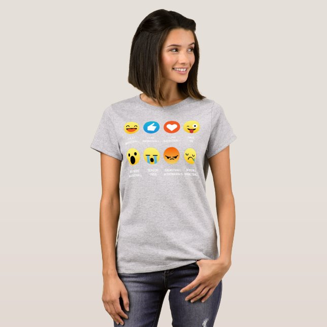 Amo la camiseta del gráfico del Emoticon de la (Anverso completo)