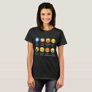 Amo la camiseta del gráfico del Emoticon de la