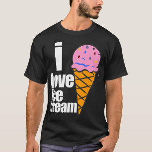 Amo la camiseta del helado