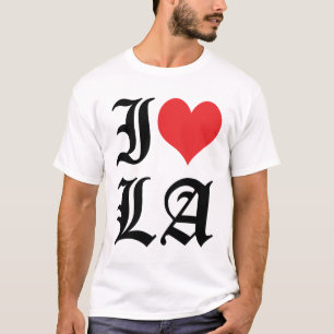 Amo la camiseta del LA del corazón del LA/I (Los