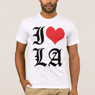 Amo la camiseta del LA del corazón del LA/I (Los