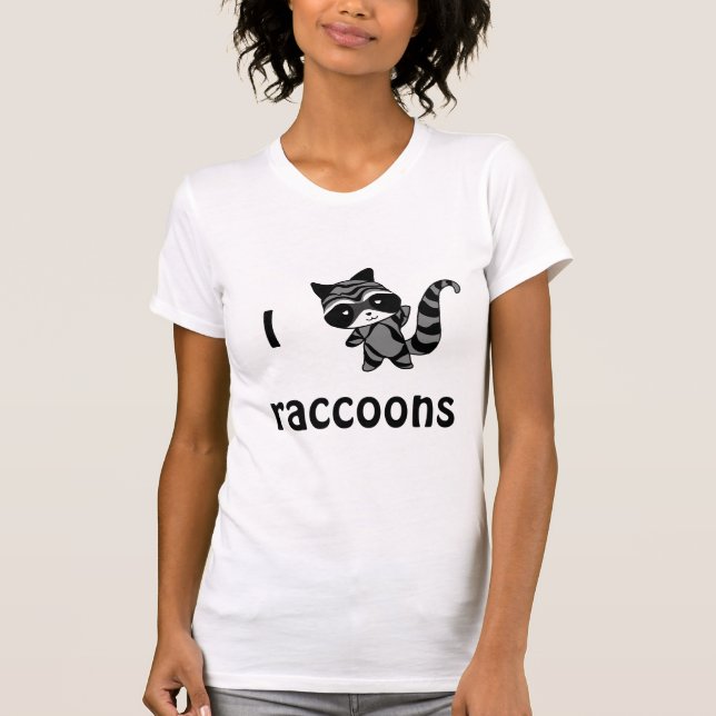 Amo la camiseta del mapache (Anverso)