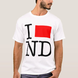 Amo la camiseta del ND Dakota del Norte