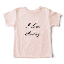 Amo la camiseta del niño pequeño de poesía (crema 