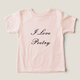 Amo la camiseta del niño pequeño de poesía (crema