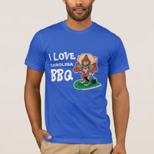 Amo la camiseta del personalizado del Bbq