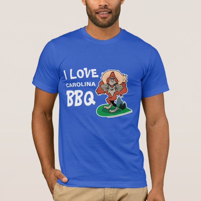 Amo la camiseta del personalizado del Bbq (Anverso)