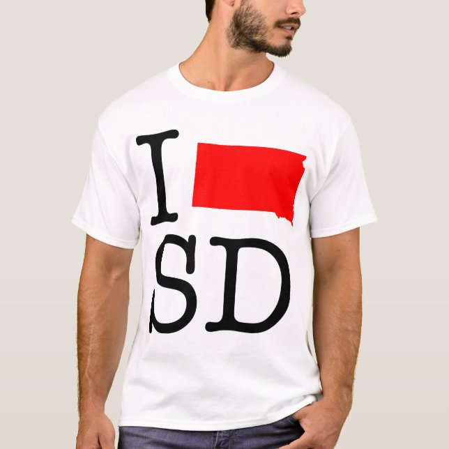 Amo la camiseta del SD Dakota del Sur (Anverso)
