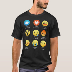 Amo la camiseta divertida del Emoticon de la emoji