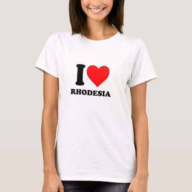 Amo la camiseta fresca de Rhodesia (Anverso)