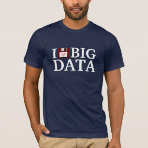 Amo la camiseta grande de los datos