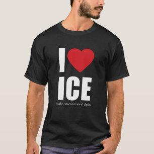 Amo la camiseta ICE Patriótica Aplicación de la In