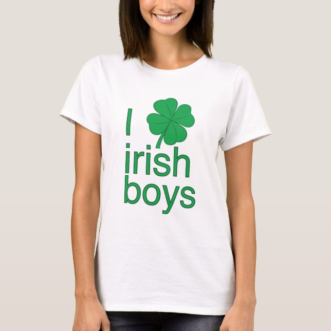 Amo la camiseta irlandesa de los muchachos (Anverso)