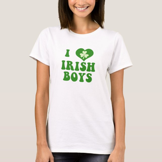 Amo la camiseta irlandesa de los muchachos (Anverso)