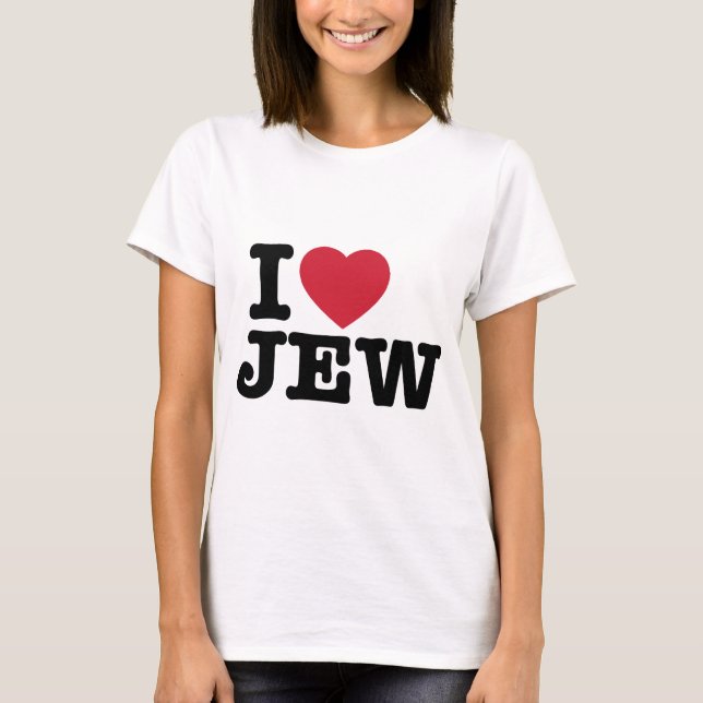 Amo la camiseta judía (Anverso)