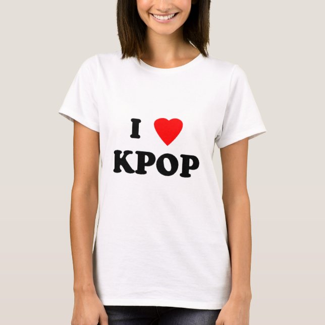 Amo la camiseta Kpop (Anverso)