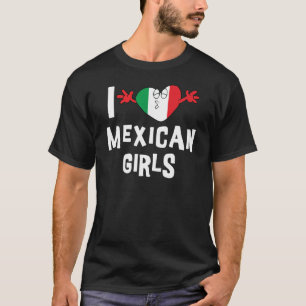 Amo la camiseta mexicana de los chicas