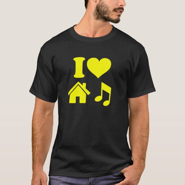 Amo la camiseta musical de House (Anverso)