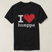 Amo la camiseta oscura básica de Humppa