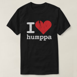 Amo la camiseta oscura básica de Humppa