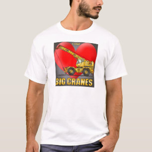 Amo la camiseta para hombre de las grúas grandes