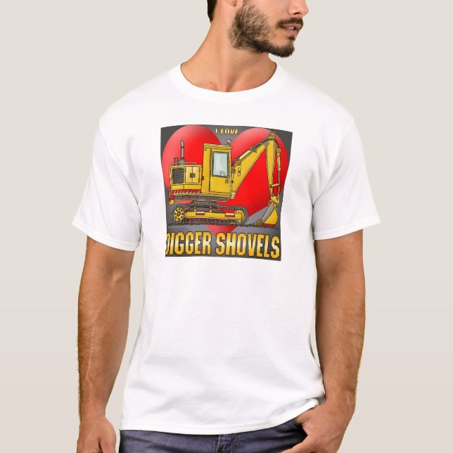 Amo la camiseta para hombre de las palas del (Anverso)