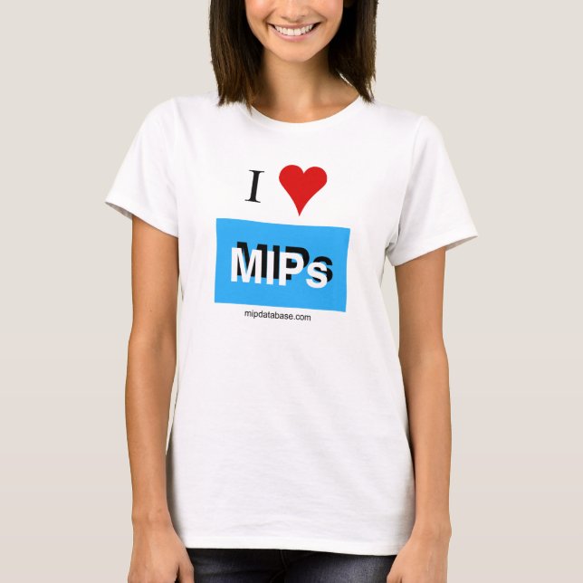 Amo la camiseta para mujer del logotipo del (Anverso)