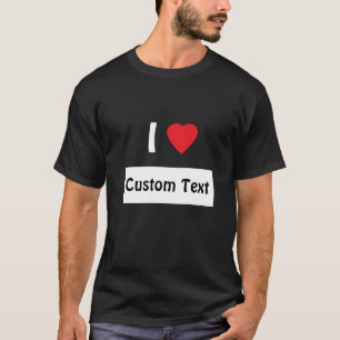 Amo la camiseta Personalizado, la camiseta Persona
