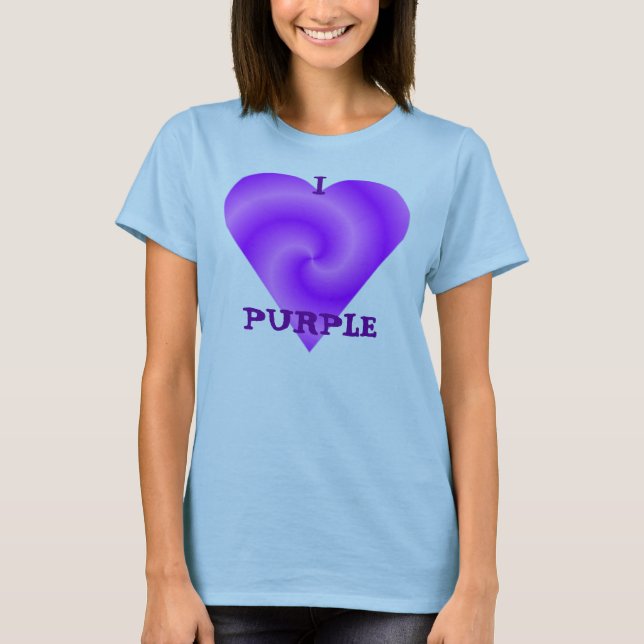 Amo la camiseta púrpura (Anverso)