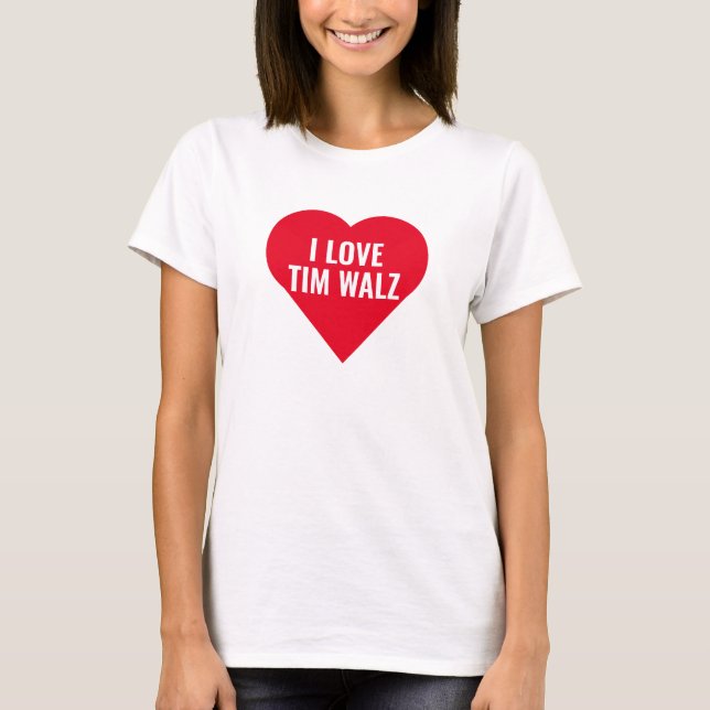 Amo la camiseta Tim Walz (Anverso)