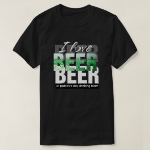 Amo la cerveza. Camisetas del día de St Patrick