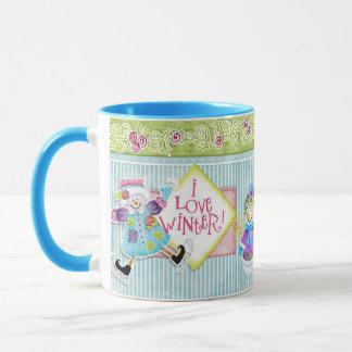 Amo la Copa de Café de Invierno de los Snowmen