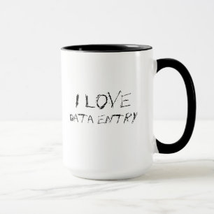 Amo la entrada de datos - urbana, taza nerviosa