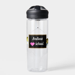 Amo la escuela y mi botella de agua