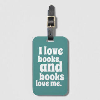 Amo la etiqueta del equipaje de los libros (el