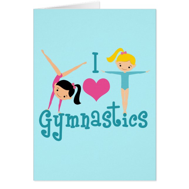 Amo la Gimnasia Cuta Tarjeta Gimnasta (Frente)